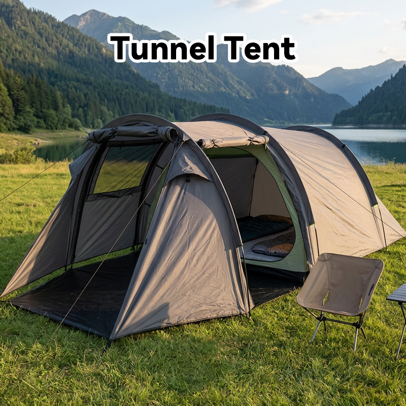 Outdoor Adventure Group - Spacious 3-4 Person Portable Tunnel Tent
