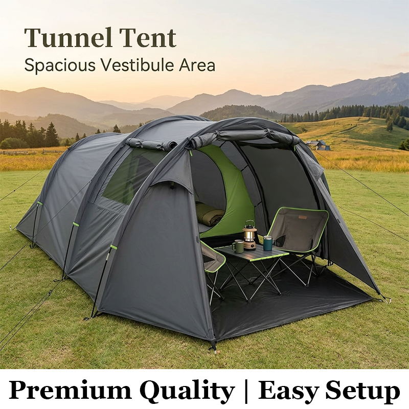 Outdoor Adventure Group - Spacious 3-4 Person Portable Tunnel Tent
