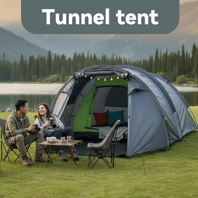 Outdoor Adventure Group - Spacious 3-4 Person Portable Tunnel Tent
