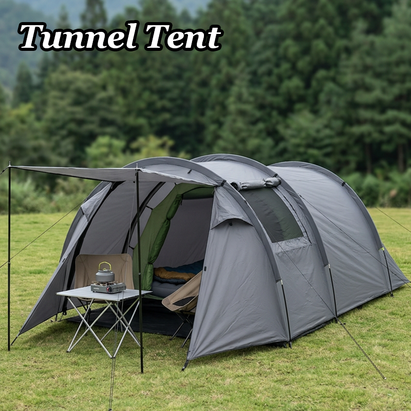 Outdoor Adventure Group - Spacious 3-4 Person Portable Tunnel Tent