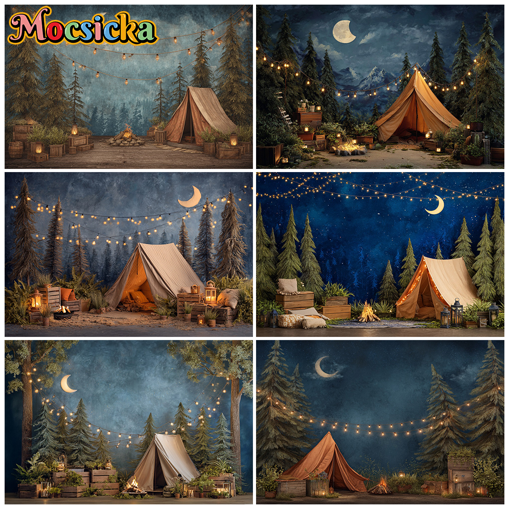 Mocsicka Night Camping Photogr - Outdoor Adventure Background บทวิจารณ์และราคา