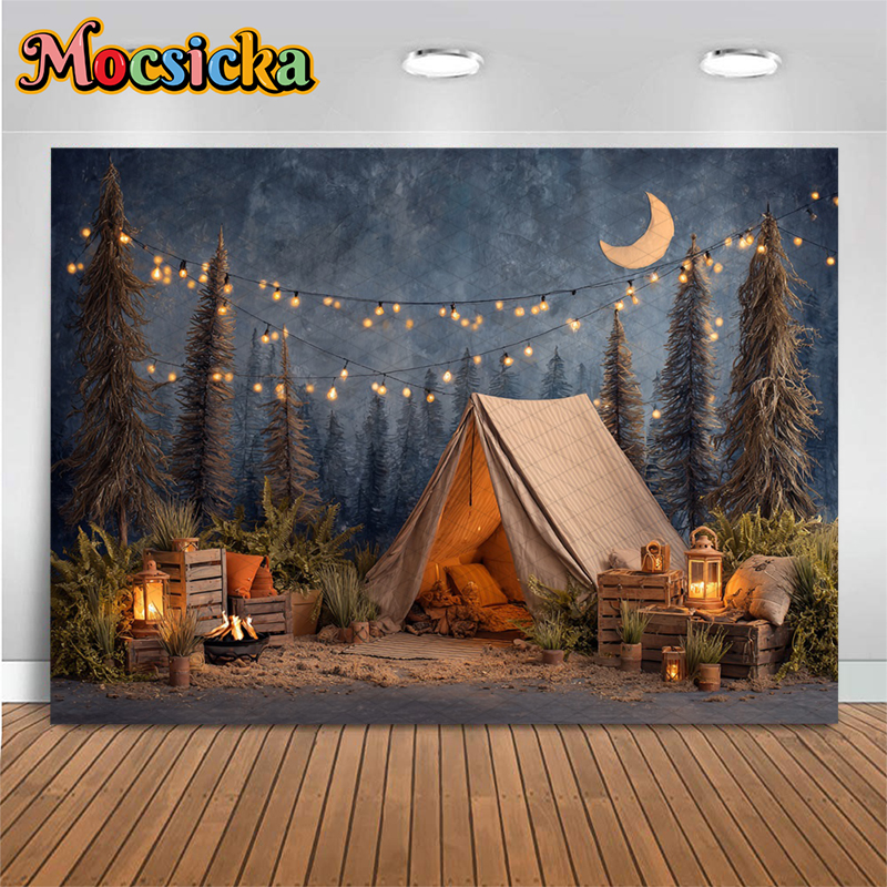 Mocsicka Night Camping Photogr - Outdoor Adventure Background บทวิจารณ์และราคา