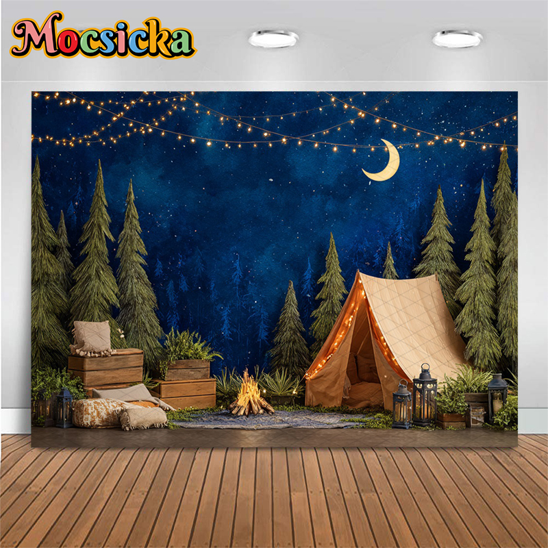 Mocsicka Night Camping Photogr - Outdoor Adventure Background บทวิจารณ์และราคา