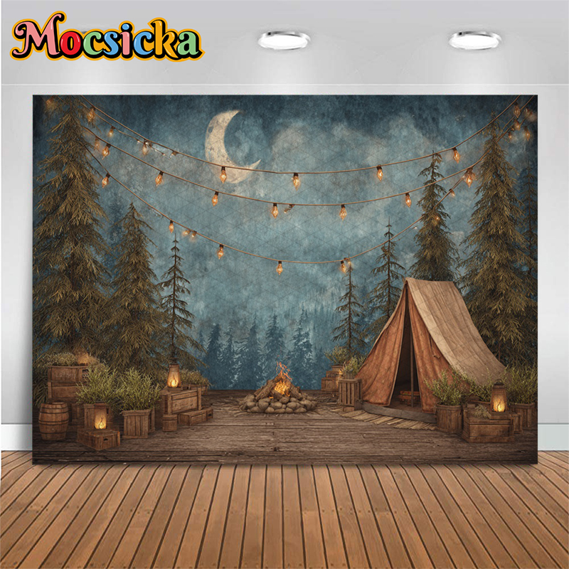 Mocsicka Night Camping Photogr - Outdoor Adventure Background บทวิจารณ์และราคา