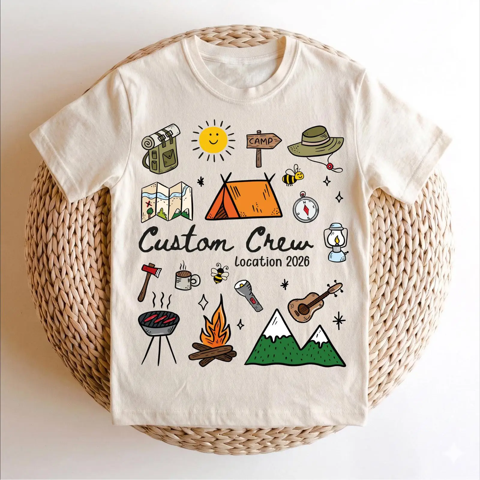 Custom Camping Crew 2026 T Shi - Outdoor Adventure Group บทวิจารณ์และราคา