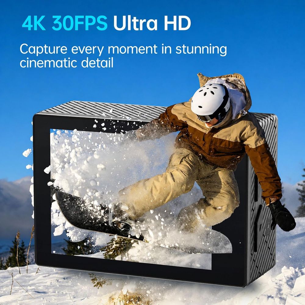 4K Waterproof Action Camera 20 - Outdoor Adventure Videos บทวิจารณ์และราคา