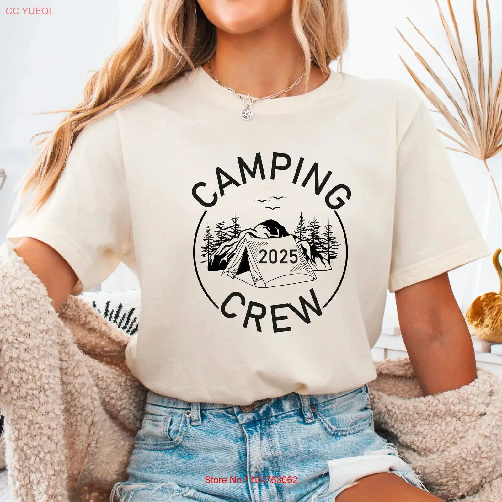Camping Crew 2025 T Shirt For  - Outdoor Adventure Group บทวิจารณ์และราคา