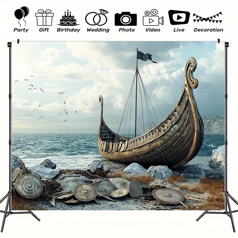 Large Viking adventure photogr - Outdoor Adventure Background บทวิจารณ์และราคา