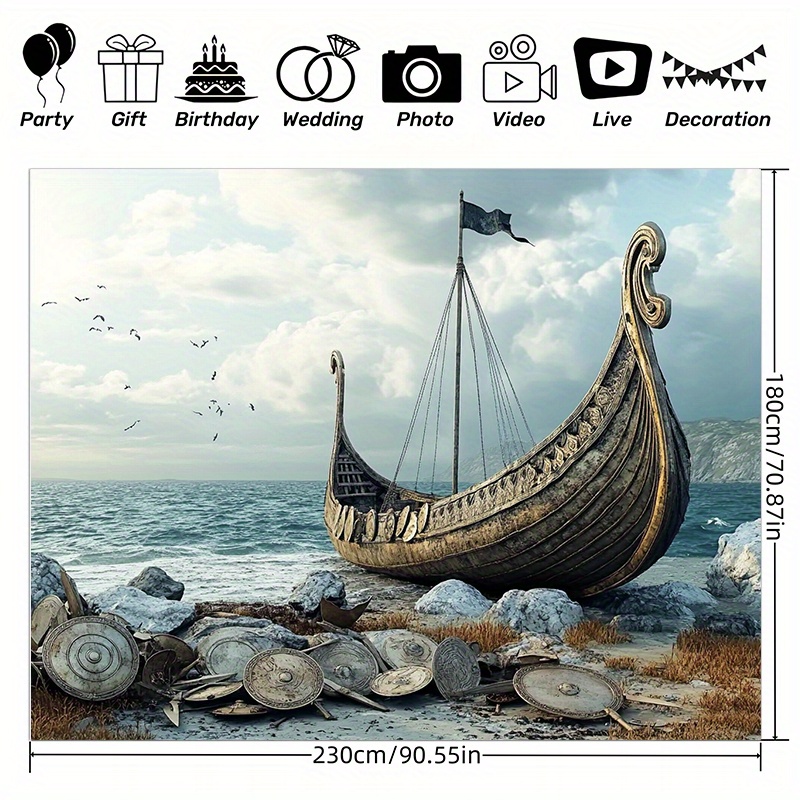 Large Viking adventure photogr - Outdoor Adventure Background บทวิจารณ์และราคา