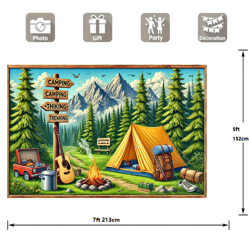 1 camping and outdoor adventur - Outdoor Adventure Background บทวิจารณ์และราคา