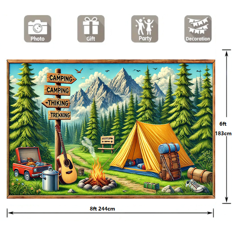 1 camping and outdoor adventur - Outdoor Adventure Background บทวิจารณ์และราคา