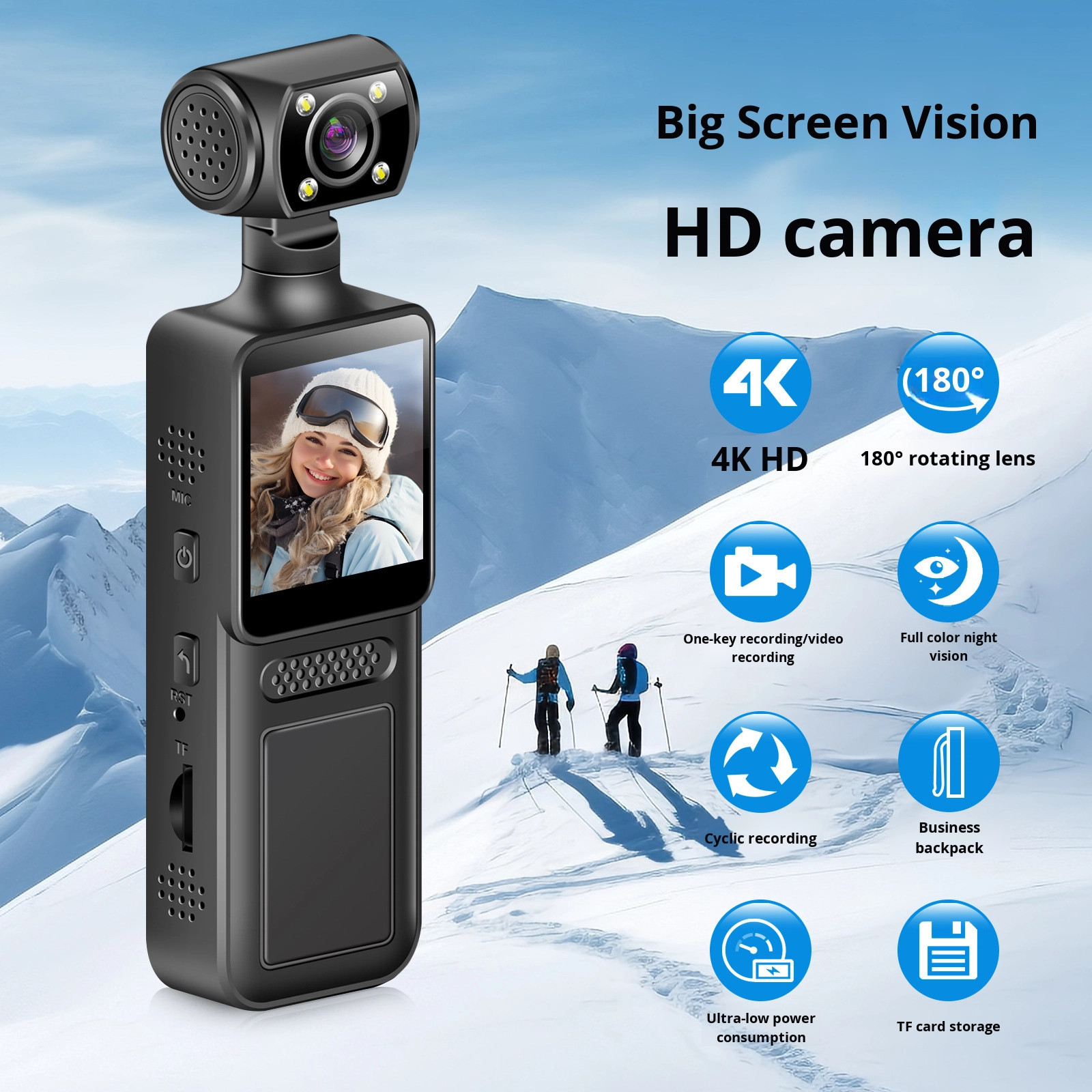 Portable HD WiFi Body-Worn Cam - Outdoor Adventure Videos บทวิจารณ์และราคา