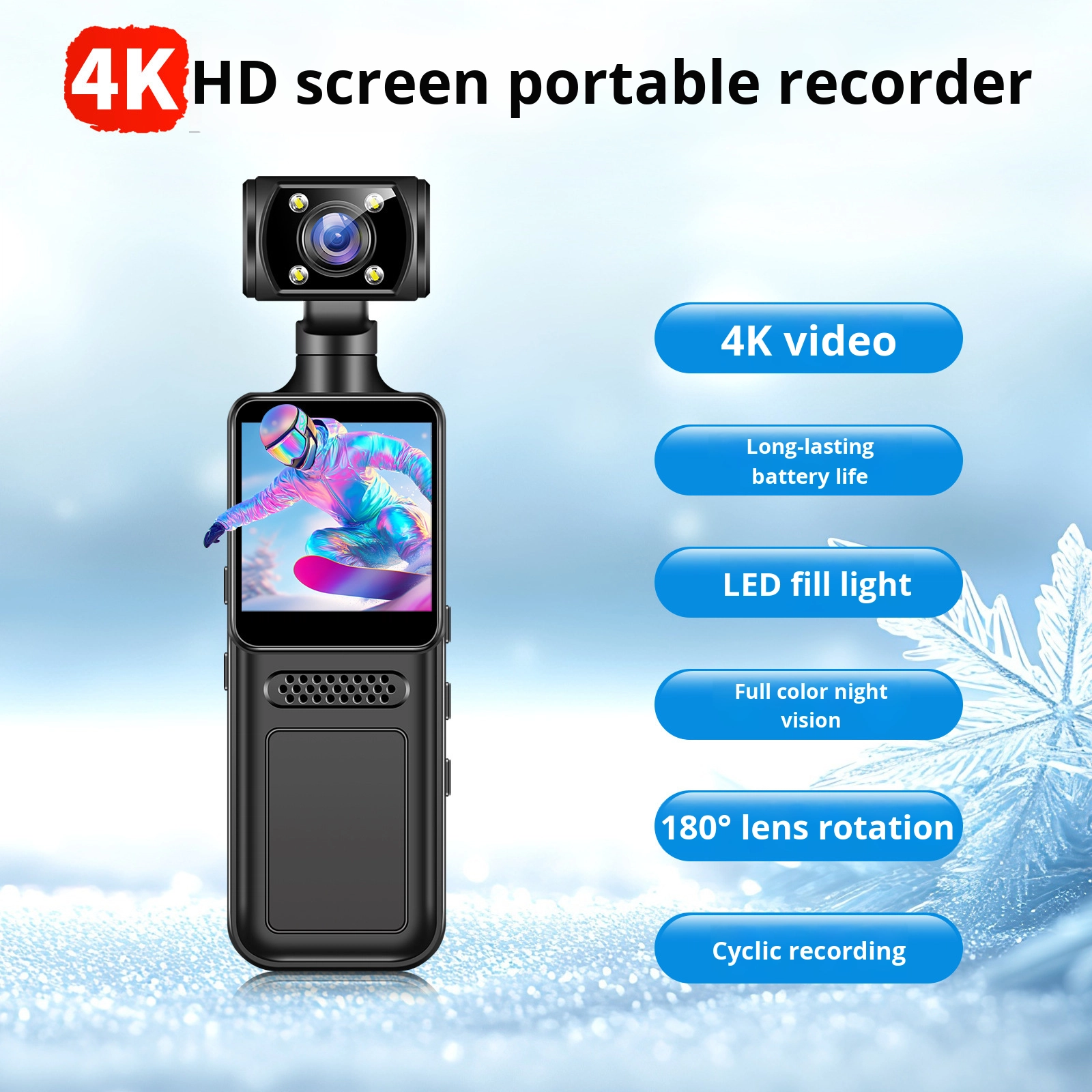 Portable HD WiFi Body-Worn Cam - Outdoor Adventure Videos บทวิจารณ์และราคา