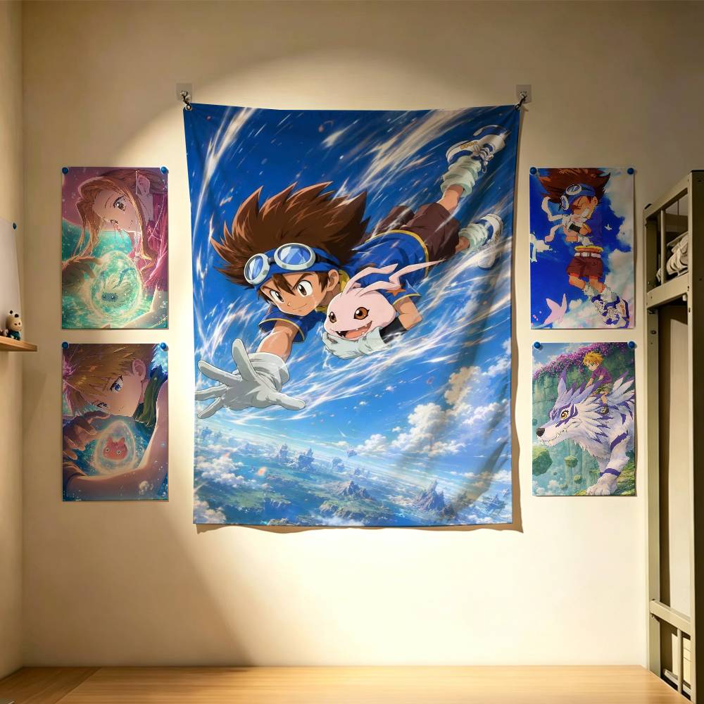 Cute Digimon Adventure  Flags  - Outdoor Adventure Background บทวิจารณ์และราคา