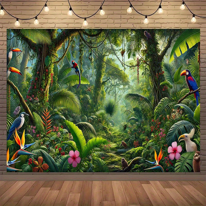 1pc Jungle Adventure Backgroun - Outdoor Adventure Background บทวิจารณ์และราคา
